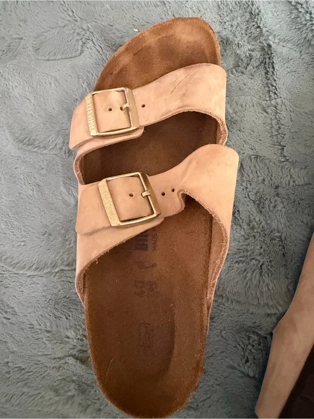 Women’s Birkenstock Arizona Suede Slide Sandal - Tan